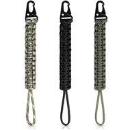 Tactical Paracord Rope Lanyard Outdool Camping Keychain Survival EDC Key Fastener Hook Backpack Waist Belt Buckle