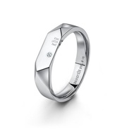 鑽石白鋼戒指 男戒 闖進心窩