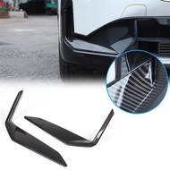 For BMW X1 iX1 U11 2023 2024 ABS carbon fiber style Front Bumper Side Molding Cover Trim Accessories 2pcs