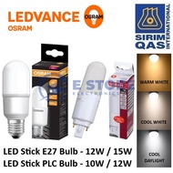 OSRAM LED VALUE STICK E27 / PLC BULB 10W / 12W / 15W 220-240V