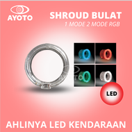 1 BUAH AYOTO SHROUD ANGEL EYES KRISTAL PROJIE MOTOR MOBIL MODEL BMW & BULAT UKURAN 25 & 3 INCHI