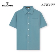 áo sơ mi trắng nam tay ngắn trung niên cotton mịn hàng siêu đẹp loại áo sơ mi nam có túi Thái Khang