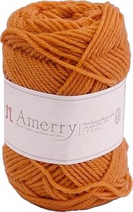 Hamanaka Amelie Yarn, Col.4, Orange, 1.4 oz (40 g), Approx. 332.8 ft (110 m), 5 Ball Set, 2261 Set