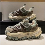 Extra Large Size 47 Daddy Shoes Thick-Soled Plus Fat Sneakers European Station Rubber Men's