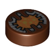 COOLPON|This Is LEGO Parts Printed Brick Tile 1x1 98138pb289 98138 Red Brown