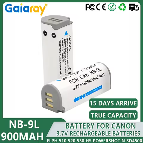 1-3pcs NB-9L NB9L Battery for Canon ELPH 510 520 530 HS PowerShot N N2 SD4500 IS IXUS 1000 1100 500 