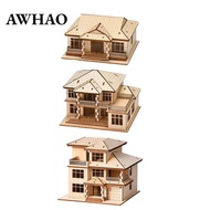 [AWHAO] 3D Wooden House Puzzles Desktop Diorama Puzzles Miniature