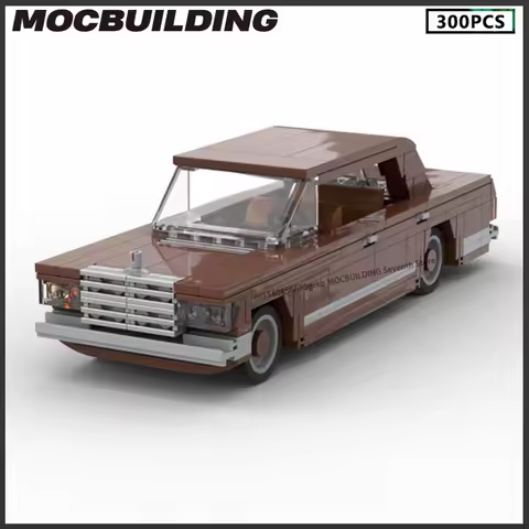 MOC Building Blocks Famous Car Model 1976 Era Bridge Vehicle DIY Assemble Bricks Creative Toys Colle