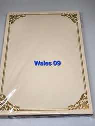 LuckyStar / Wales A4 Certificate Paper 100sheets Kertas Sijil Jenis Warna Cream Ivory Red Seal