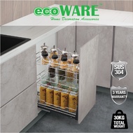 ecoWARE Multi Function Three Layers Pull Out Basket (SUS304)