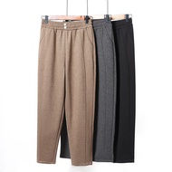 Middle-Aged Women's Wool Casual Pants - Fleece-Lined & Thick Fabric | CK1224