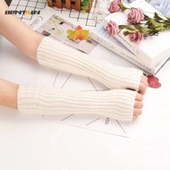 Women's Mitten Knitted Arm Warmers Long Fingerless Gloves Mittens Wrist Elbow Oversleeves Girl's Goth Clothes Punk Gothic Gloves Gloves