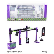 T64A-TL001-EVA-Tarmac Works 1:64 PARTS64 Garage tools set EVA Racing