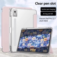 Transprent Pen Slot Case For Lenovo Idea Tab Pro /Xiaoxin Pad Pro 12.7 2025 2nd Gen Legion Y700 M11 
