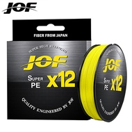[Msele] JOF X12 500เมตร300เมตร100เมตรสายเบ็ดแบบถัก12ถักเปีย25-92LB เส้นมัลติฟิลา PE เรียบสำหรับการตก