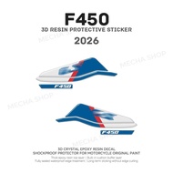 For F 450 GS F450GS 2026 Tank Pad Side Protections 3D Decal Waterproof Motorcycle Accessories