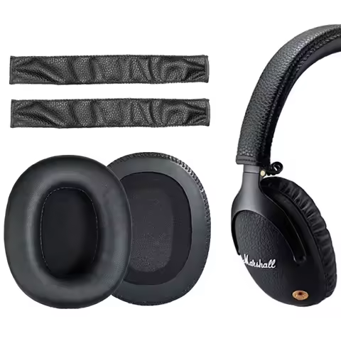 Replacement High Quality Ear Pads Cushion For Marshall monitor ANC Headphones Earpads Soft Leather C
