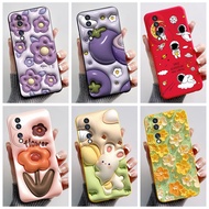 Honor 70 5G Case FNE-NX9 Fashion flower New 2023 Design Soft Silicone TPU Cover for Honor 70 Pro Pho