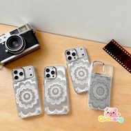 Phantom Flower Electroplated Frame Case For Samsung Galaxy A57 A56 A55 A54 A53 A52 A52S A51 A50S A37