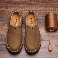 รองเท้าลำลองกลางแจ้ง Camel Active สำหรับผู้ชาย หนังแท้ รองเท้าสวมแบบสวมหัวกันลื่น ฤดูใบไม้ผลิและฤดูใ