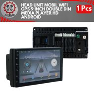 Head Unit Mobil Double Din Media Player HD WIFI GPS Android 9 Inch