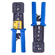RJ45 Crimper, Crimping tool for Passthrough/ Passthru RJ45 Connector Network Cable Crimping Tool
