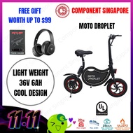 ♕ Moto Droplet ♕ UL2272 Certified ♕ Local Seller ♕ Electric Scooter ♕ LTA Compliance ♕ Ready Stock ♕