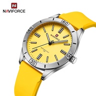 Naviforce นาฬิกาผู้หญิงดีไซน์ใหม่เอี่ยม, นาฬิกาแฟชั่นนาฬิกาสตรีกันน้ำสายซิลิโคน relogio feminino 2024