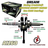 CRANKSHAFT A1260 CRANKSHAFT RACING EX5 DREAM CRANKSHAFT WAVE125 PNP DREAM USE 6205 BEARING ) RACING 