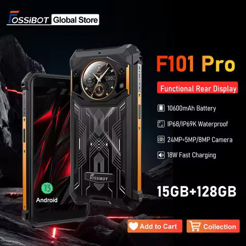 FOSSiBOT F101 PRO 8GB 128GB Smartphone 10600mAh 18W Fast Charge Mobile Phone 24MP 5.45'' HD+ Display