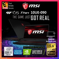 fC17 MSI GF65 THIN 10UE-090 GAMING LAPTOP (I5-10200H+HM470/16GB/512GB SSD/15.6" FHD 144Hz/RTX3060 MA