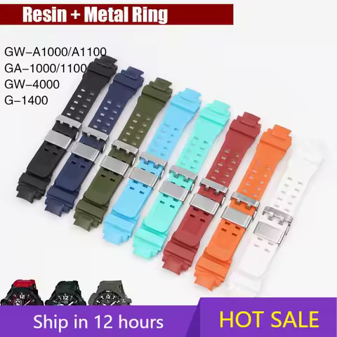 Rubber Strap for Casio G-SHOCK GA-1000 GA-1100 GW-4000 GW-A1000 Men's Diving Sports Watchband Replac