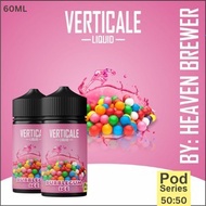 ORIGINAL LIQUID VERTICALE BUBBLE GUM ICE 60ML PERMEN KARET BUBBLEGUM MINT DINGIN RASA BUAH SALT NIC 