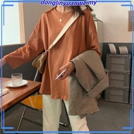 0194 TRACY Spring Autumn Korean Long-sleeve baju T-shirt Lengan Panjang Women Clothes Loose Clothing