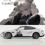 Car Universal Sailor Moon Car Sticker Water Ice Moon Hare Dolphin Decorative Sticker Body Sticker La