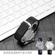 New Arrival Canvas Strap Suitable for Omega Watch Hippocampus 210 300 Speedmaster Butterfly Flying Male Rubber Folding Buckle Bracelet