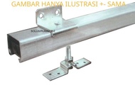 REL PINTU DORONG GALVALUM 300CM RODA SLIDING GESER 300 CM GALVANIS SET