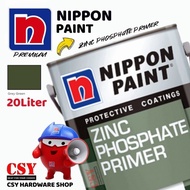 NIPPON PAINT Zinc Phosphate Primer 20Liter Grey Green / cat Anti Karat