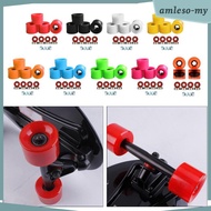 [AmlesoMY] 4pcs Skateboard Wheels Longboard Wheels Road Skate 78A Outdoor Skating Bearing Cruiser Wh