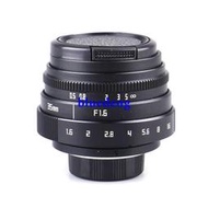 35mmF1.6 APS-C適用于微單相機M4/3索尼nex fx eosm廣角定焦鏡頭