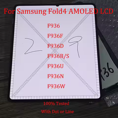 Super AMOLED 7.6'' Z Fold 4 5G LCD Defected Inner Screen For Samsung Z Fold4 F936 F936B LCD Display 