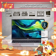 Acer Aspire Lite 15 AL15-41P-R4DZ Laptop (R7-5700U 4.3GHz,16GB D4,512GB SSD,ATI,15.6" FHD,W11,H24+M3