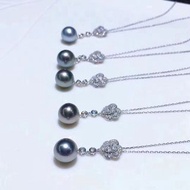 上一批大溪地黑珍珠、S925純銀伯爵花項鍊、10-11mm大溪地黑珍珠、正圓強光微微瑕、💰🉐️780hkd/條、不議價！