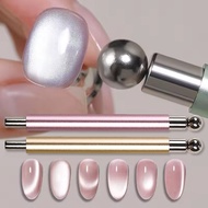 Double Head Cat Magnet Stick with Steel Ball Multifunctional Nail Magnet Tool Pens for DIY Salon Stu