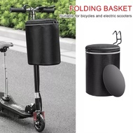 Large Bicycle Front Basket Bag Hook Detachable Foldable Waterproof With Cover For Bike E-bike Scoote