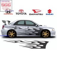 sticker mobil sedan sticker cutting sticker corak api mobil sedan agya ayla brio