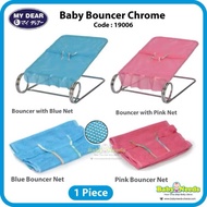 MY DEAR LARGE BABY BOUNCER 19006- BLUE / PINK DISMANTLE-ABLE BABY BOUNCER