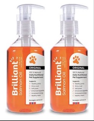 Brilliant Norwegian Salmon Oil for Dogs, Cats, Horse, Ferret - Pure Omega 3, 6 & 9 Fish Oil Food Tre