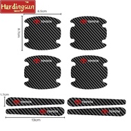 8 Pieces Toyota Gr Gazoo Racing Gr Sport TRD Carbon Fiber Door Handle Protection Sticker - Door Bump