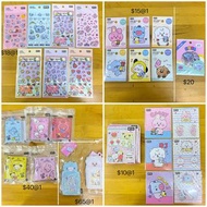 BT21 RJ Shooky Mang Koya Tata Cooky Chimmy 週邊 磁石貼 貼紙 睡眠公仔 手偶 卡套 卡冊 掛飾 散紙包 髮帶 索繩袋